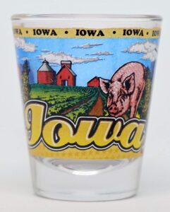 iowa state wraparound shot glass