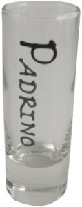 dreamair padrino shot glass (blk/silv)