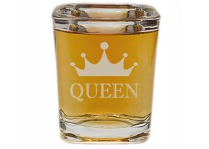 rogue river tactical square funny queen shot glass gift for her wife mom mother joke gag gift