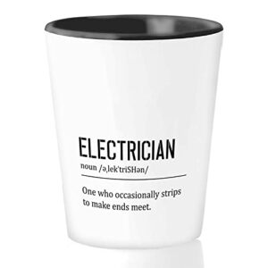 bubble hugs electrician shot glass 1.5oz - because engineers - electrical engineer technician lineman proffesional electrician graduation student electricity funny man hillarious husband