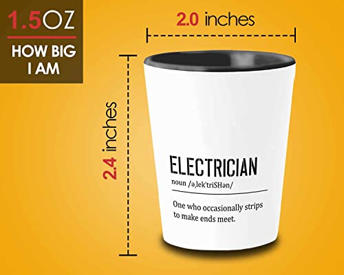 Bubble Hugs Electrician Shot Glass 1.5oz - Because Engineers - Electrical Engineer Technician Lineman Proffesional Electrician Graduation Student Electricity Funny Man Hillarious Husband