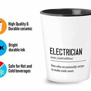 Bubble Hugs Electrician Shot Glass 1.5oz - Because Engineers - Electrical Engineer Technician Lineman Proffesional Electrician Graduation Student Electricity Funny Man Hillarious Husband