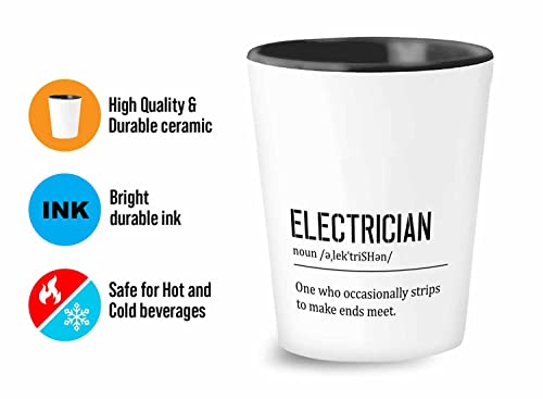 Bubble Hugs Electrician Shot Glass 1.5oz - Because Engineers - Electrical Engineer Technician Lineman Proffesional Electrician Graduation Student Electricity Funny Man Hillarious Husband