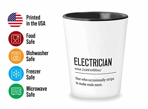 Bubble Hugs Electrician Shot Glass 1.5oz - Because Engineers - Electrical Engineer Technician Lineman Proffesional Electrician Graduation Student Electricity Funny Man Hillarious Husband