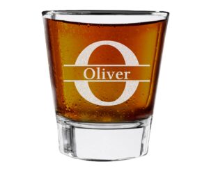 personalized shot glass 1.5 oz custom shot glass with name and monogram whiskey tequila liqueur heavy base mini glass for drinkware decoration gift