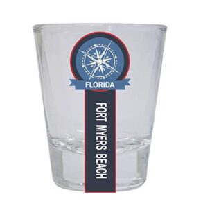 fort myers beach florida nautical souvenir round shot glass