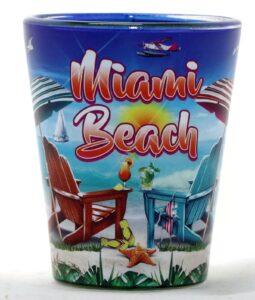 miami beach florida chairs in and out shot glass