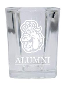 james madison dukes college alumni 2 ounce square shot glass laser etched officially licensed collegiate product