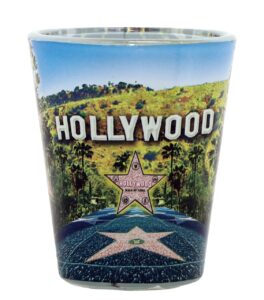 hollywood california walk of fame palms shot glass