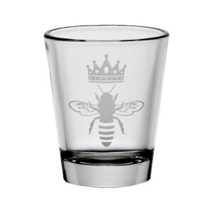queen bee shot glass (clear)