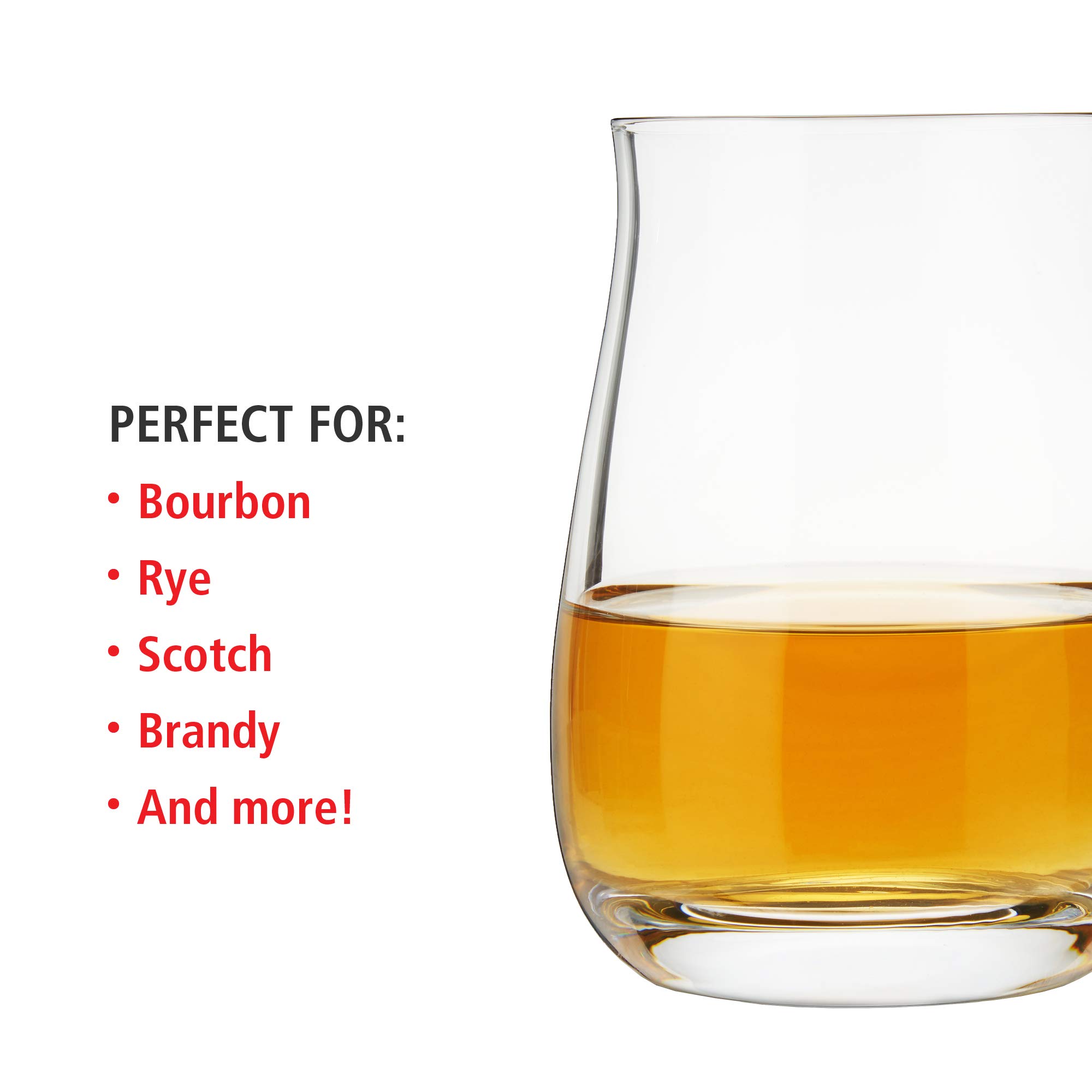 Spiegelau Single Barrel Bourbon Glasses Set of 2 - European-Made Crystal, Modern Whiskey Glasses, Dishwasher Safe, Professional Quality Cocktail Glass Gift Set - 13.25 oz