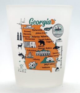 georgia us state series collection shot glass