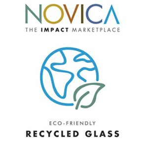 NOVICA Hand Blown Blue And Green Glass Rock Glasses 'Aurora Tapatia'