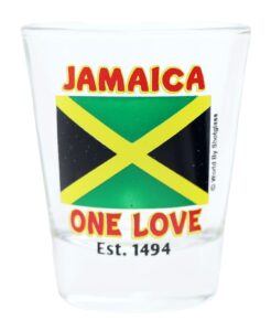 jamaica flag shot glass