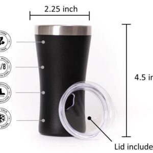 The Sipper Set of 2 Black, The Original Tequila tumbler. 5 oz Insulated Stainless Steel Keeps Your Tequila at the Perfect Temperature. Shot Glass, Tequila Gift, Gift for women, Gift for men