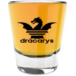 litgifts dracarys shot glass, game of thrones shot glasses, cute shot glasses for women or men, game of thrones merchandise, house of the dragon merch, 1.75 ounce shot glass