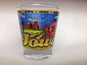 iowa state shot glass wraparound