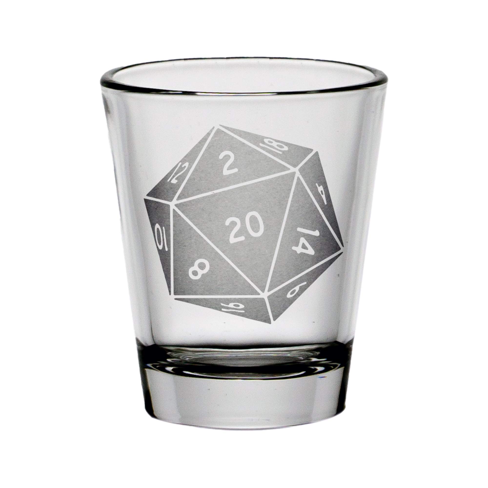 D 20 Dice Shot Glass (Clear)