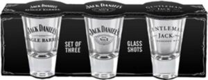 jack daniel's licensed barware gift shot, set, 3 count (pack of 1), clear