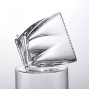 twist style heavy whiskey glasses, 10 oz each, set of 4 for bourbon, cocktails, old fashions drinks