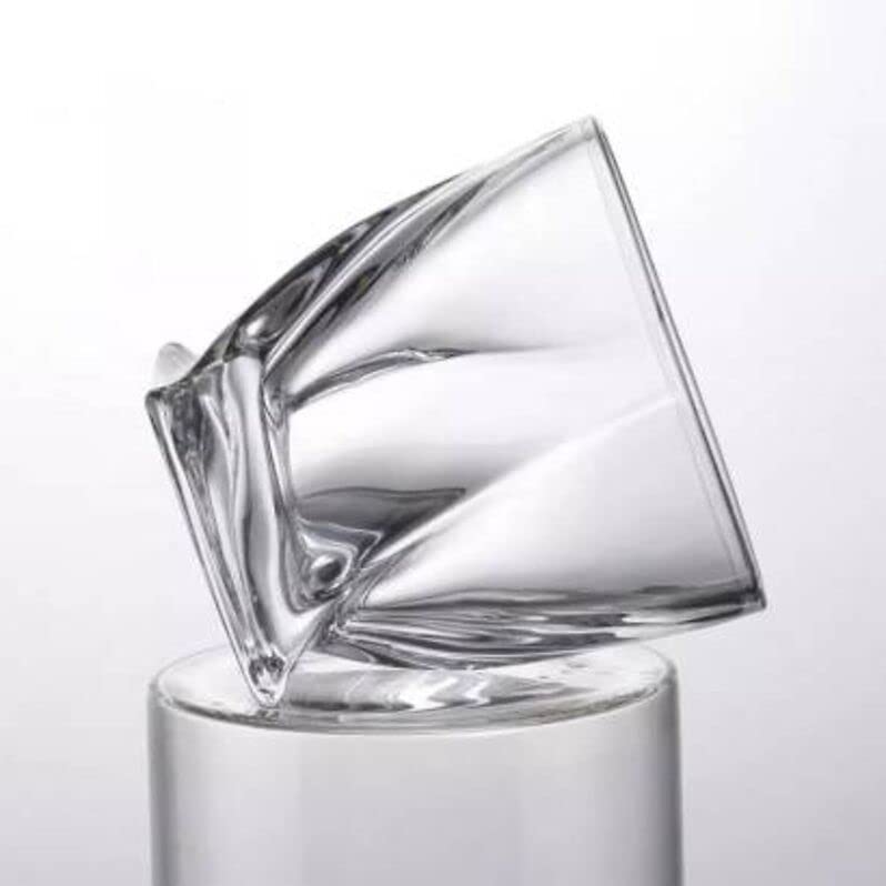 Twist Style Heavy Whiskey Glasses, 10 oz Each, Set of 4 for Bourbon, Cocktails, Old Fashions Drinks