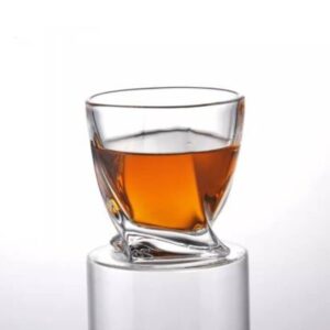 Twist Style Heavy Whiskey Glasses, 10 oz Each, Set of 4 for Bourbon, Cocktails, Old Fashions Drinks