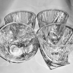 Twist Style Heavy Whiskey Glasses, 10 oz Each, Set of 4 for Bourbon, Cocktails, Old Fashions Drinks