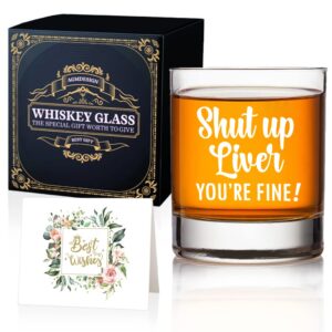 agmdesign,"shut up liver you're fine whiskey glasses gifts, funny christmas, mother's day, father's day, birthday gifts for drink lovers, wife, husband, father, mother