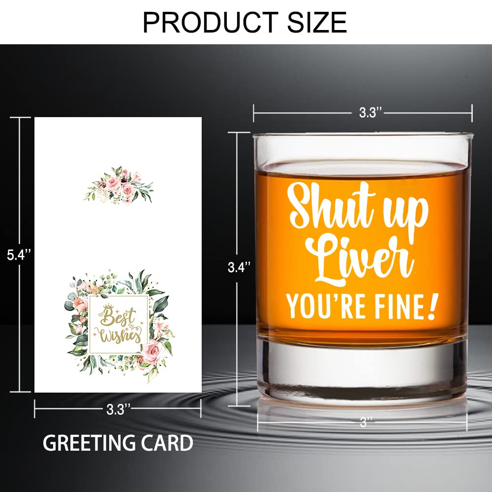 AGMdesign,"Shut Up Liver You're Fine Whiskey Glasses Gifts, Funny Christmas, Mother's Day, Father's Day, Birthday Gifts for Drink Lovers, Wife, Husband, Father, Mother