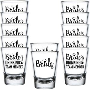 shop4ever bride and bride's drinking team member xoxo shot glasses ~ bachelorette party favors ~ (12)