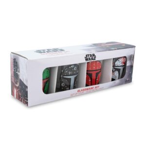 Silver Buffalo Star Wars Holiday Boba Fett 2.5-Ounce Mini Shot Glasses | Set of 4