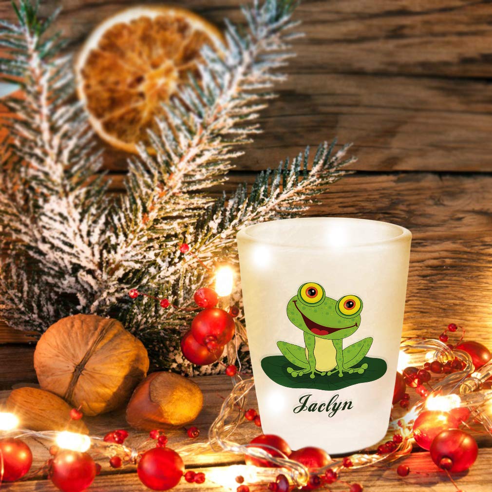 Personalized Custom Text Happy Frog Ceramic Shot Glass Cup