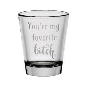 you are my favorite bitch shot glass (clear)