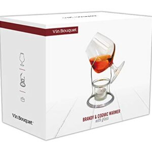 Vin Bouquet Brandy & Cognac Warmer, Stainless Steel, Silver, 20 x 15 x 11.5 cm