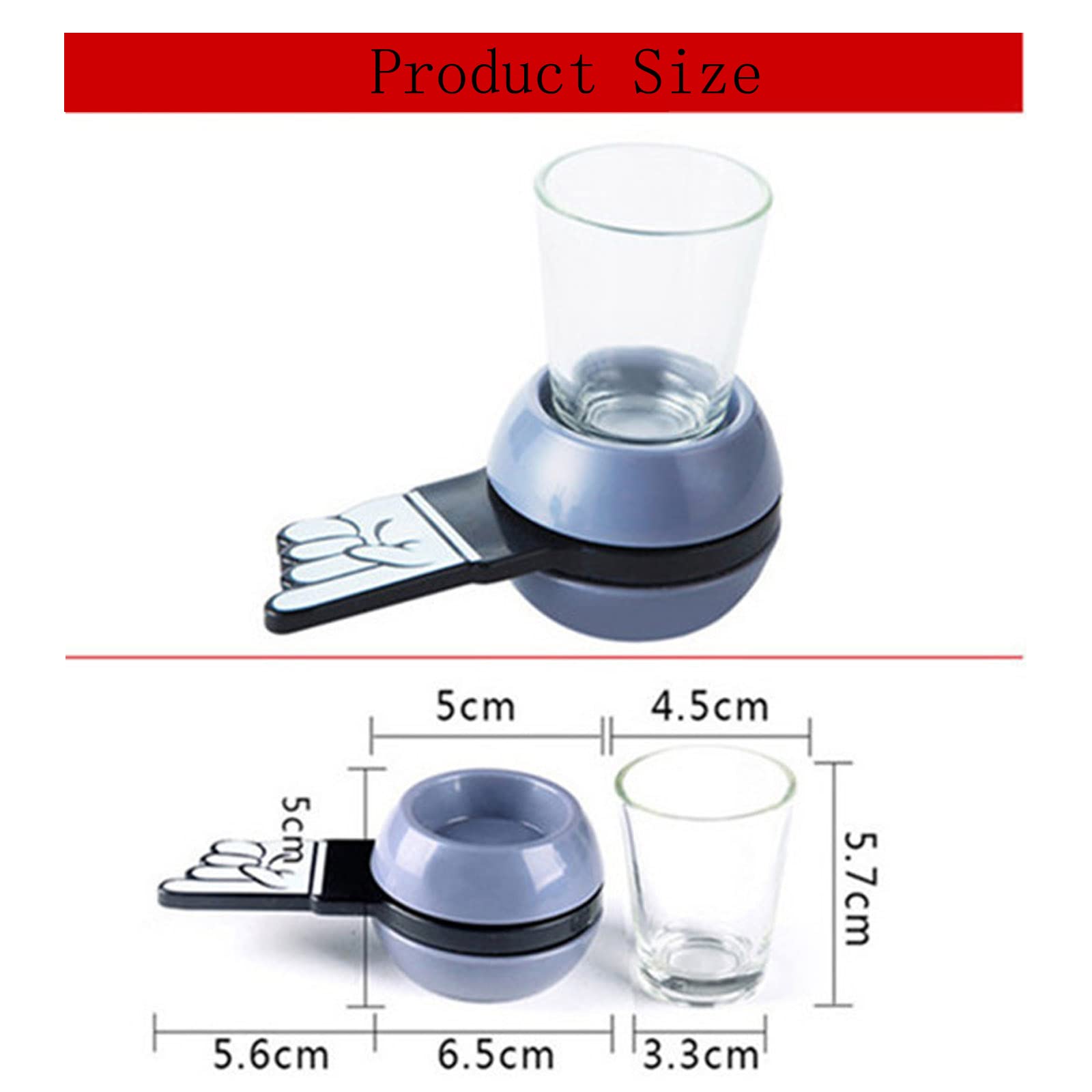 Spin the Shot Drinking Arrow Oointer Turntable, Bar Family Party Drinking Game Supplies, Shot Glasses，Shot Spinner (Cup Included)