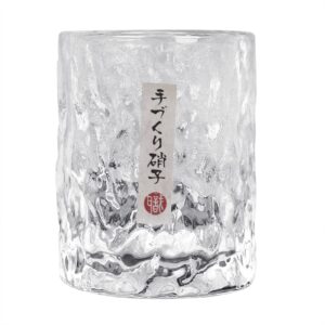 japanese whiskey glass - handmade old fashioned tumbler | crystal hammer figure finish | thickened drinking cup for whiskey beer brandy cocktail scotch for men dad daddy fathers day