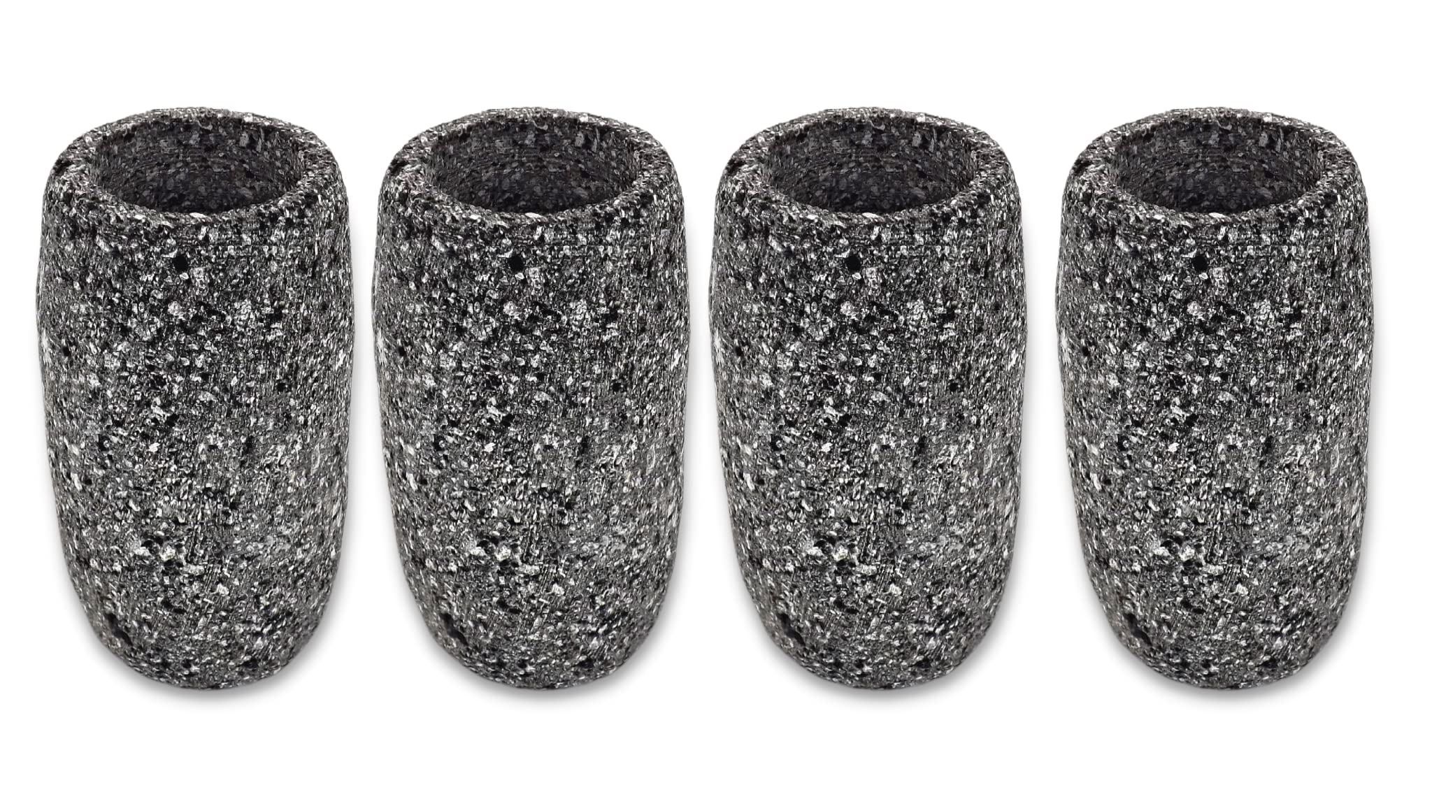 MEXTEQUIL - Volcanic Stone Shot Glasses - Set of Natural Shot Glass - 1.5 Oz - 100% Organic & Eco friendly - Natural Basalt Rock (4 pieces)