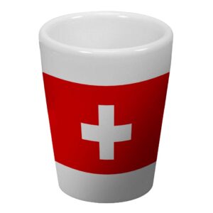 express it best shot glass - flag of switzerland (swiss)