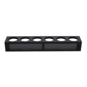 doitool black shot glass holder rack, professional wooden holder for tequila, 6 thick base shot serving tray for whiskey, vodka, tequila, cocktail, soju, party, bar, nightclub