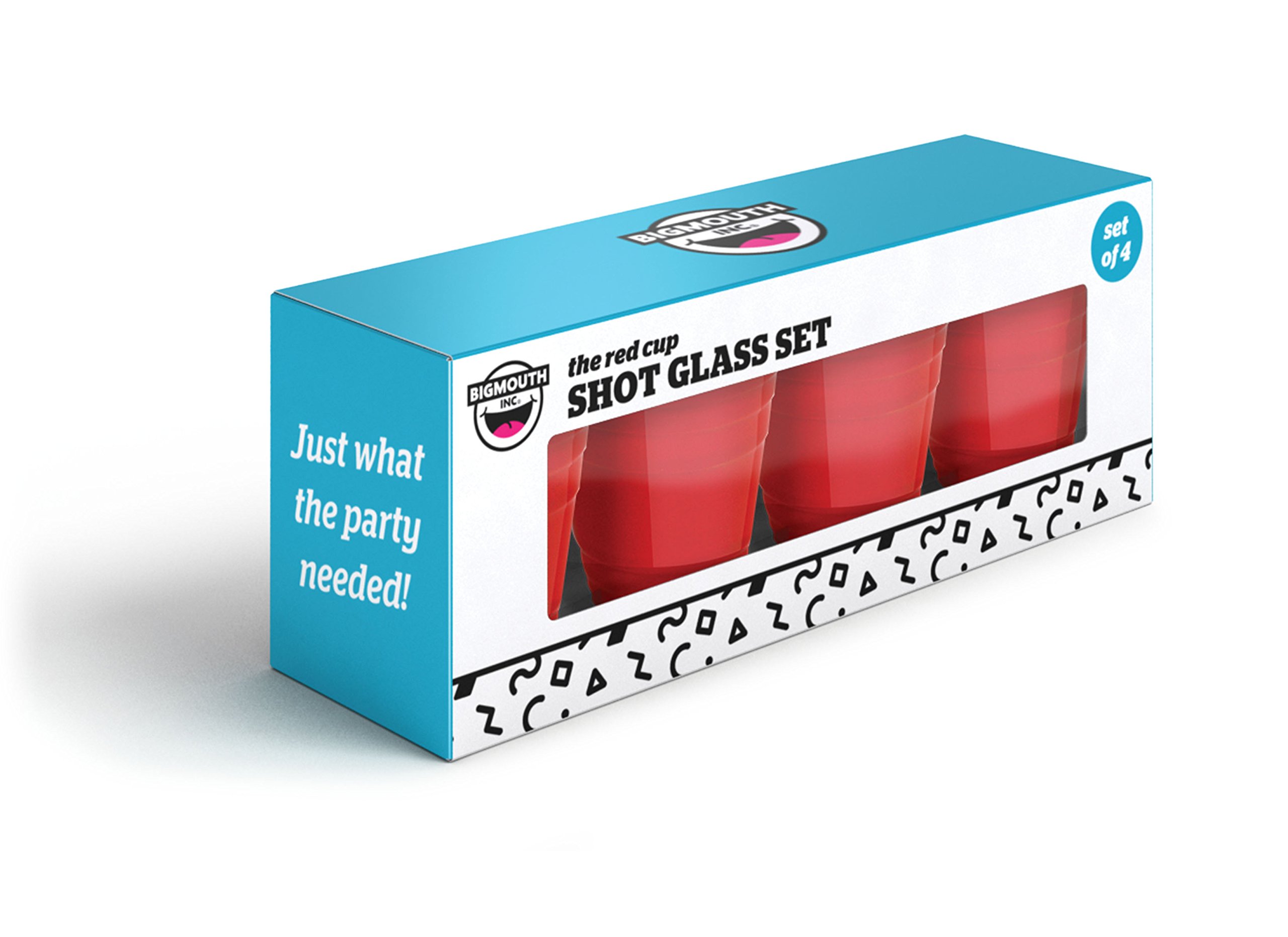 BigMouth Inc Red Cup Shots, Set of 4