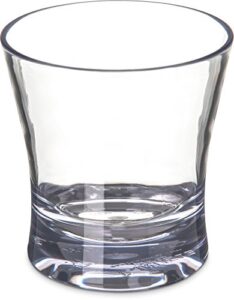 carlisle foodservice products alibi rocks glass for restaurant, kitchen, and bar, plastic, 9 ounces, clear