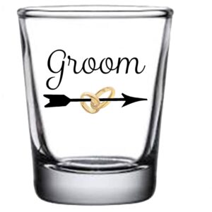 Rogue River Tactical Groom Shot Glass Set Gift For Husband Wife Newlywed Wedding Gift Novelty