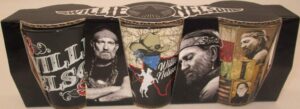 willie nelson shot glasses with map