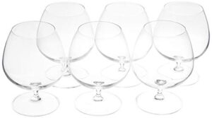 luigi bormioli vinoteque 15.75 oz cognac/brandy glasses, set of 6, clear