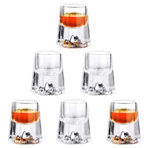 jaepsing shot glasses, 0.5oz heavy base shot glass set of 6/clear shot glasses/cordial glasses/sherry glasses/cute shot glasses/perfect for spirits