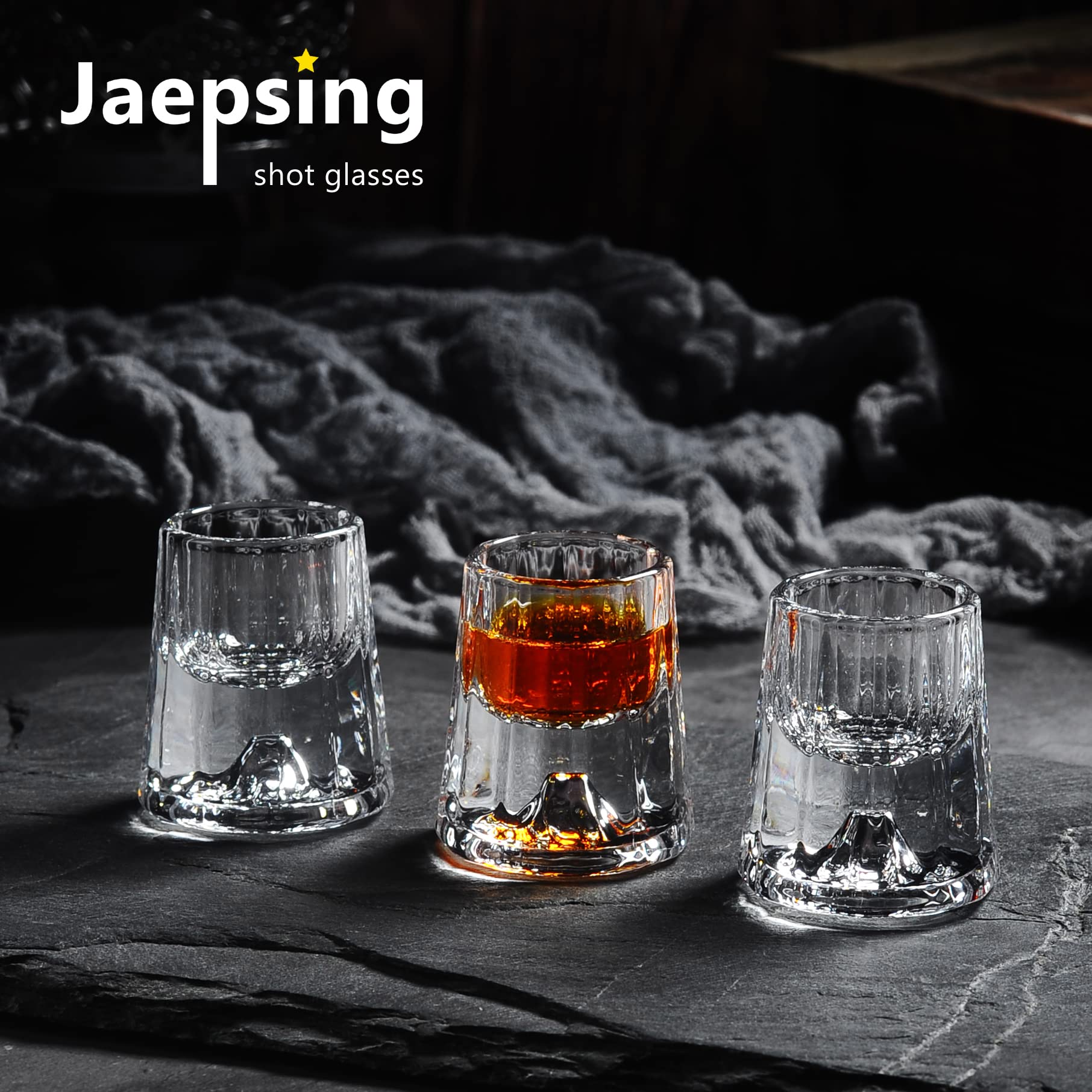 Jaepsing Shot Glasses, 0.5oz Heavy Base Shot Glass Set of 6/Clear Shot Glasses/Cordial Glasses/Sherry Glasses/Cute Shot Glasses/Perfect for Spirits