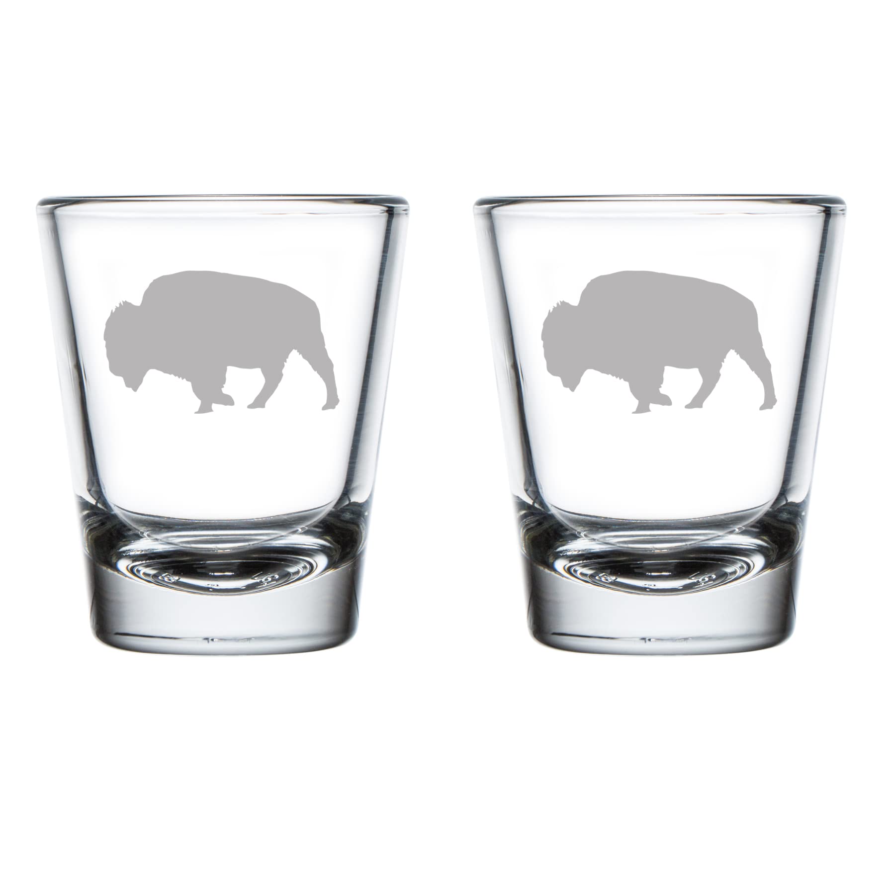 Set of 2 Shot Glasses 1.75oz Shot Glass Buffalo