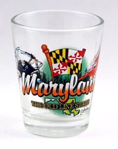 maryland old line state elements shot glass
