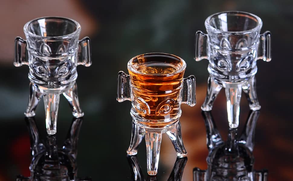 Shot Glasses, 0.35oz Mini Shot Glass Set of 6/Cordial Glasses/Glasses Snifters/Cute Shot Glasses/Clear Shot Glasses/Sherry Glasses/Tasting Glasses/Tripod Glasses/