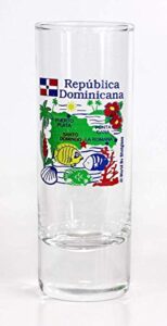 dominican republic clear map shooter shot glass